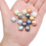 30Pcs Red Clover Glass Bead 12mm Crystal Charm Cross Pendant DIY Jewelry Making
