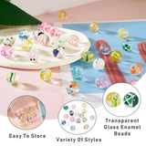30Pcs Assorted Glass Enamel Beads for DIY Jewelry Making