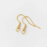 30Pcs Copper Plated Ear Wire Hooks for DIY Drop Earrings