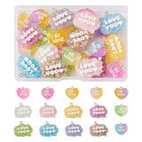 30pcs Heart Cloud Resin Pendants for Jewelry Making DIY
