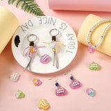 30pcs Heart Cloud Resin Pendants for Jewelry Making DIY