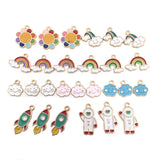 30Pcs Drop Oil Alloy Pendant DIY Jewelry Accessories