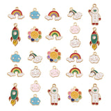 30Pcs Drop Oil Alloy Pendant DIY Jewelry Accessories