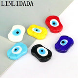 30Pcs Colorful Eye Lampwork Glass Beads for DIY Jewelry Making