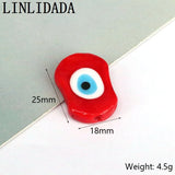 30Pcs Colorful Eye Lampwork Glass Beads for DIY Jewelry Making
