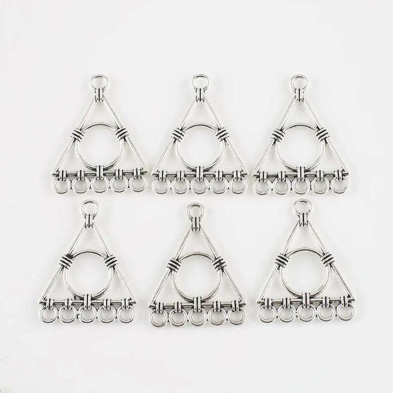 30Pcs Antique Metal Geometric Charms DIY Earring Making Supplies