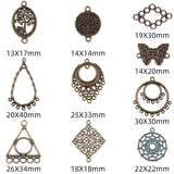 30Pcs Antique Metal Geometric Charms DIY Earring Making Supplies