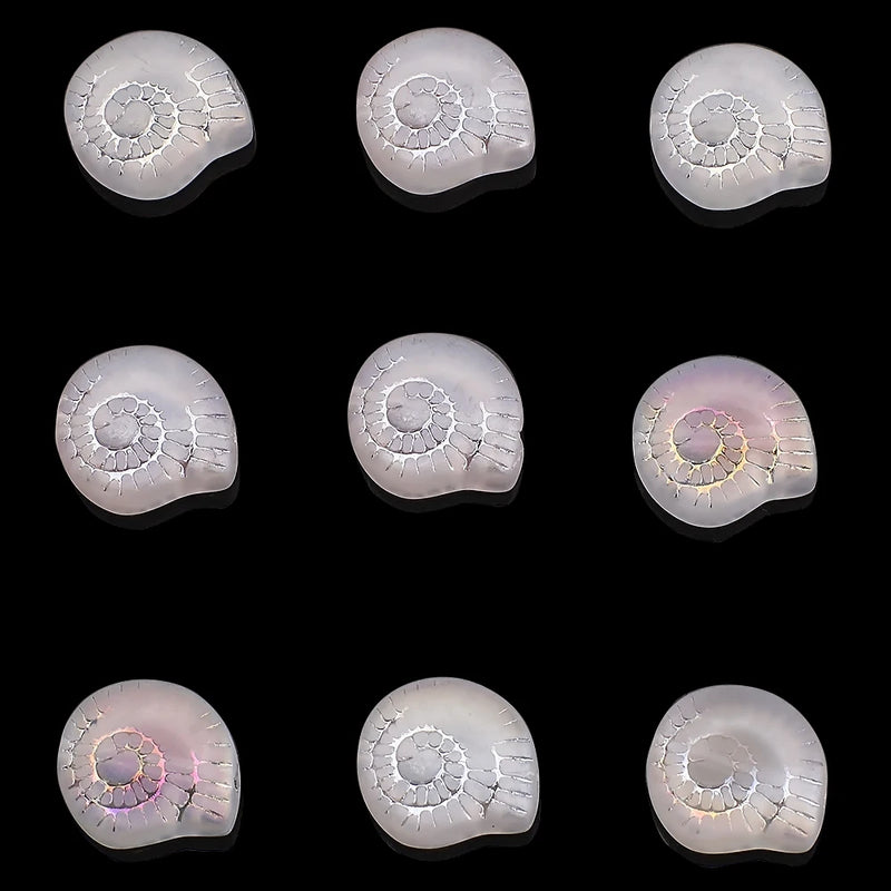 30Pcs Glass Matte Beads Snail Shape 11X12MM Crystal Stone Pendant DIY Making