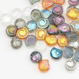 30Pcs Glass Matte Beads Snail Shape 11X12MM Crystal Stone Pendant DIY Making