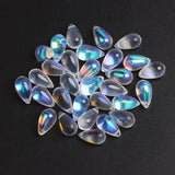 30Pcs 9x15mm Glass Teardrop Natural Stone Beads DIY Jewelry Making