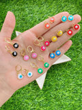 30Pcs Plated Dainty Mini Eyes Small Pendant for Jewelry Making