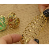 30Pcs Spiral Bead Hollow Cages Necklace Charms Pendants Kit Jewelry Making