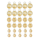 30Pcs Spiral Bead Hollow Cages Stone Holder Necklace Charm Kit