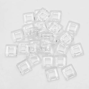 30Pcs 10mm Crystal Big Hole Cube Beads for DIY Earing Necklace Jewelry
