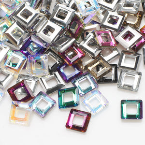 30Pcs 10mm Crystal Big Hole Cube Beads for DIY Earing Necklace Jewelry