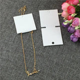 30Pcs/Lot 10x5cm Necklace Display Hanging Cards Jewelry Packaging