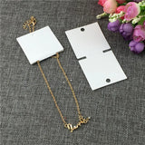 30Pcs/Lot 10x5cm Necklace Display Hanging Cards Jewelry Packaging