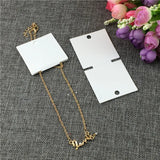 30Pcs/Lot 10x5cm Necklace Display Hanging Cards Jewelry Packaging
