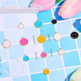 30Pc Mini Enamel Smile Face Charm for Jewelry Making DIY Earrings Bracelet
