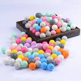 30Pcs 15mm Baby Round Silicone Teething Beads Sensory Necklace Food Mom
