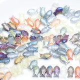 30Pcs/Lot 8x15mm Crystal Fish Charms Pendant Glass Beads Women Jewelry DIY