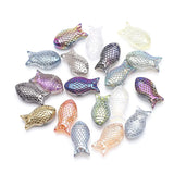 30Pcs/Lot 8x15mm Crystal Fish Charms Pendant Glass Beads Women Jewelry DIY