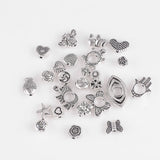 30Pc Alloy Spacer Beads Small Animal Heart Charms DIY Jewelry Making
