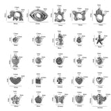 30Pc Alloy Spacer Beads Small Animal Heart Charms DIY Jewelry Making