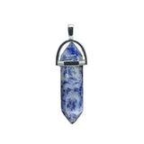 30Pcs/Lot Natural Gem Stone Pendulum Reiki Quartz Point Pendants
