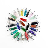 30Pcs/Lot Natural Gem Stone Pendulum Reiki Quartz Point Pendants