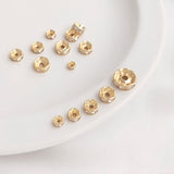 30Pcs/Lot 18K Plated Rhinestone Rondelles Crystal Bead Spacer Beads