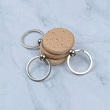 30Pcs/Lot DIY Blank Wooden Key Chain Carving Keyring Wood Keychain Ring Gift
