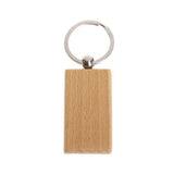 30Pcs/Lot DIY Blank Wooden Key Chain Carving Keyring Wood Keychain Ring Gift