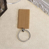30Pcs/Lot DIY Blank Wooden Key Chain Carving Keyring Wood Keychain Ring Gift