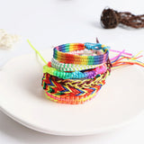 30Pcs Braid Cotton Rope Cuff Shell Bracelet for Women Men Couple Friendship