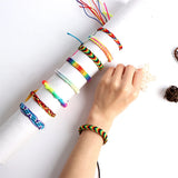 30Pcs Braid Cotton Rope Cuff Shell Bracelet for Women Men Couple Friendship