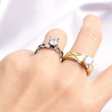 30Pcs/Lot Zircon Heart Love Stainless Steel Rings For Women