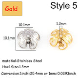 30Pcs Flower Round Spacer Beads Caps for DIY Jewelry Making