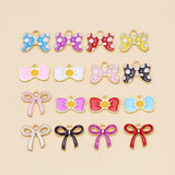 30Pcs Mixed Style Enamel Bowknot Charms for Jewelry Making DIY Accessories