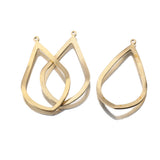 30Pcs Brass Hollow Teardop Frame Charms Pendants for DIY Necklace Earrings