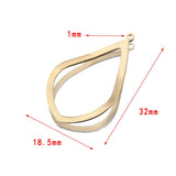 30Pcs Brass Hollow Teardop Frame Charms Pendants for DIY Necklace Earrings