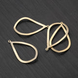 30Pcs Brass Hollow Teardop Frame Charms Pendants for DIY Necklace Earrings