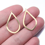 30Pcs Brass Hollow Teardop Frame Charms Pendants for DIY Necklace Earrings