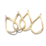 30Pcs Brass Hollow Teardop Frame Charms Pendants for DIY Necklace Earrings