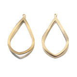 30Pcs Brass Hollow Teardop Frame Charms Pendants for DIY Necklace Earrings