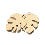 30Pcs Brass Monstera Plants Leaf Charms for Jewelry Making