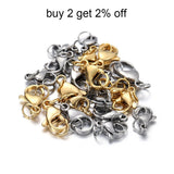 30Pcs Stainless Steel Lobster Claw Clasps Jump Rings for DIY Necklaces Bracelet