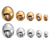 30Pcs Stainless Steel Spacer Loose Oval Bead Charms DIY Jewelry Making
