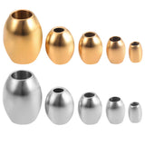 30Pcs Stainless Steel Spacer Loose Oval Bead Charms DIY Jewelry Making