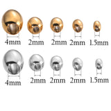 30Pcs Stainless Steel Spacer Loose Oval Bead Charms DIY Jewelry Making